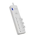 PROTECTOR DE VOLTAJE 110/220V 2USBA/1USBC/8 TOMAS BLANCO/-FORZA