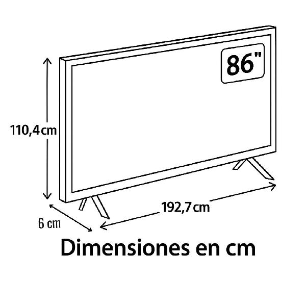TELEVISOR SMART 4K 86" AI THINQ HDR10 PRO BT NEGRO/-LG