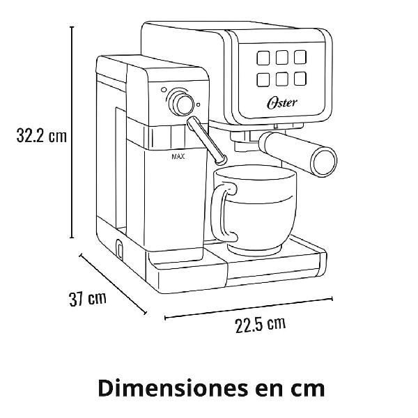 CAFETERA PRIMALATTE AUTOMATICA 1170W 1.4LT NEGRO/-OSTER