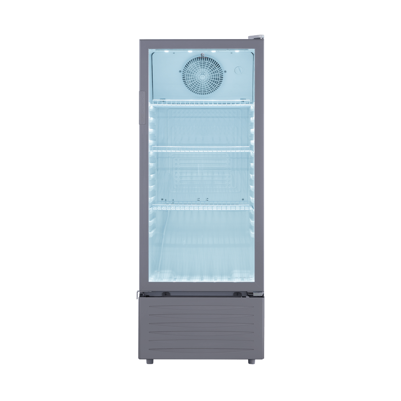 VITRINA REFRIGERADORA 215LT NO FROST VIDRIO PANORAMICO 0 A -7.2ºC 54.5X54X141.5CM BLANCO/-INDURAMA