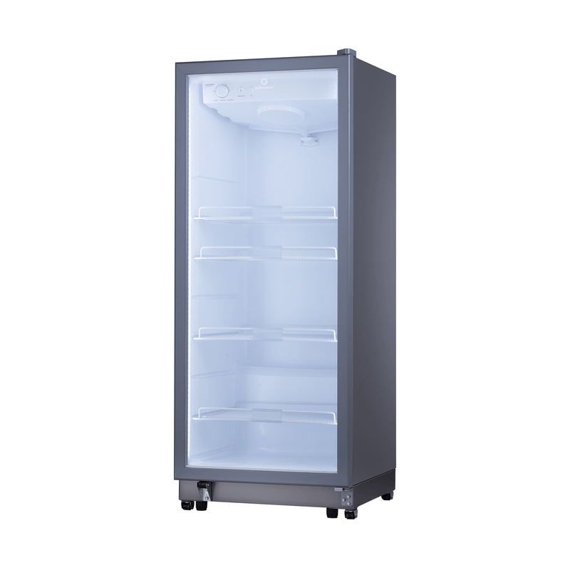 VITRINA VERTICAL 285LT CON 3 NIVELES DE TEMPERATURAS 0 °C A -6ºC 73X74X156.5CM GRIS/-INDURAMA
