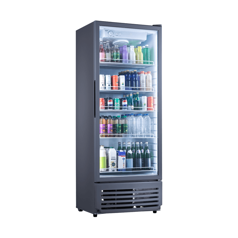 VITRINA VERTICAL 440LT CON 3 NIVELES DE TEMPERATURAS 0 ºC A -6 ºC 76X85X200CM LARGE/GRIS -INDURAMA