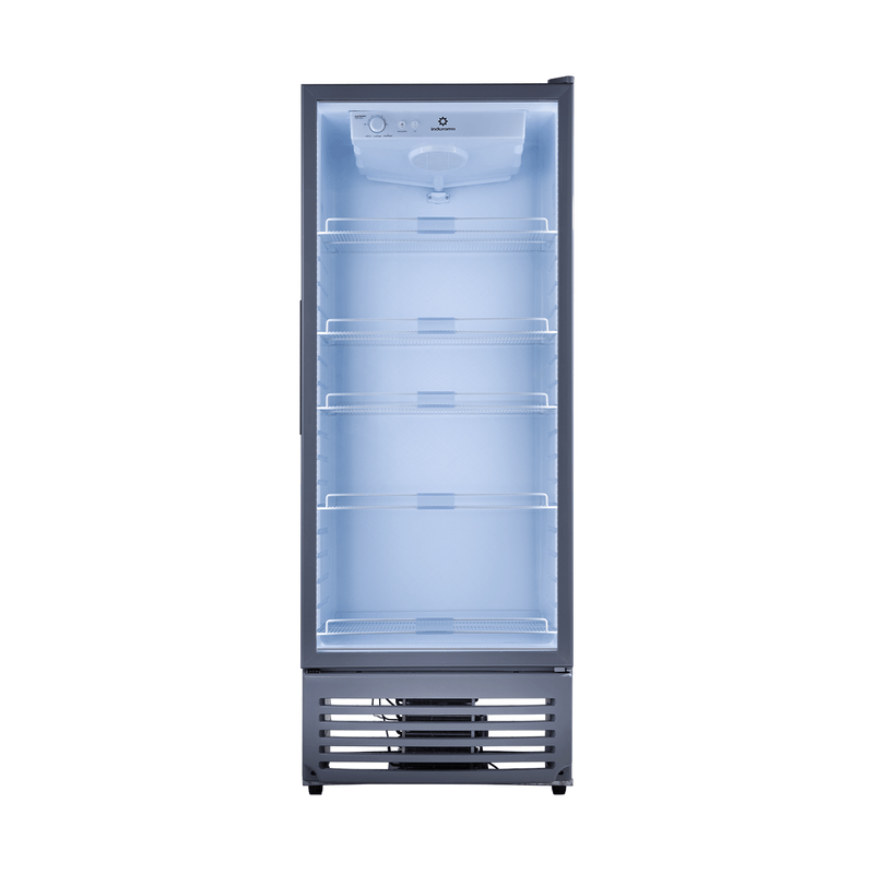 VITRINA VERTICAL 440LT CON 3 NIVELES DE TEMPERATURAS 0 ºC A -6 ºC 76X85X200CM LARGE/GRIS -INDURAMA