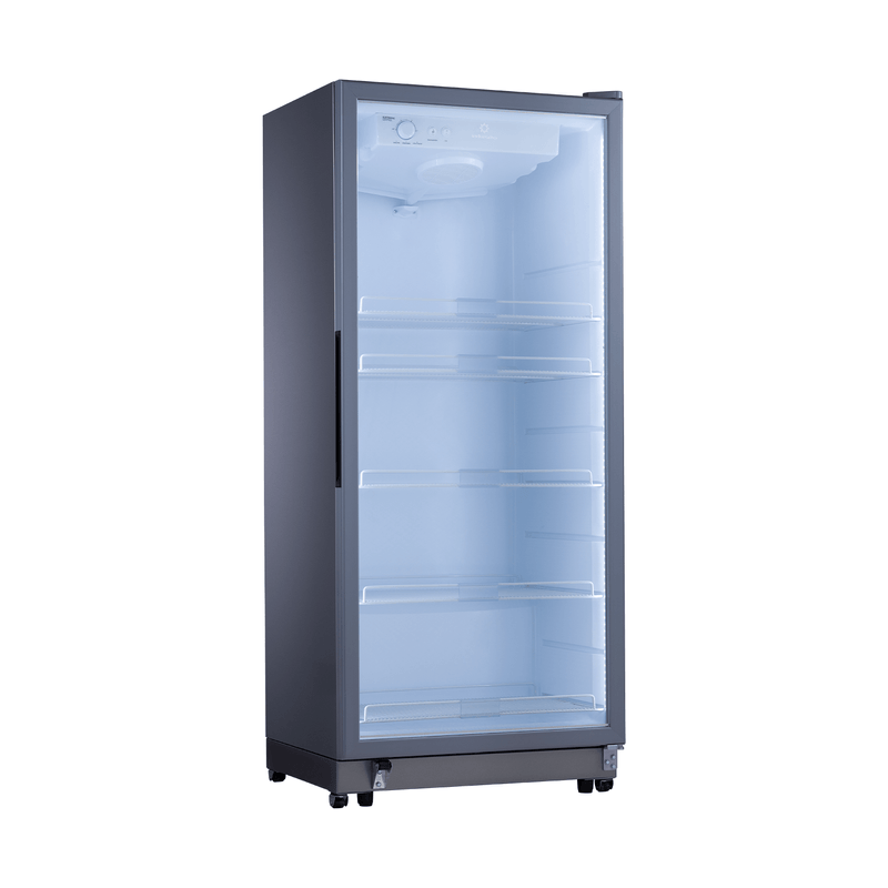 VITRINA VERTICAL 440LT CON 3 NIVELES DE TEMPERATURAS 0 ºC A -6 ºC 76X85X200CM GRIS/-INDURAMA