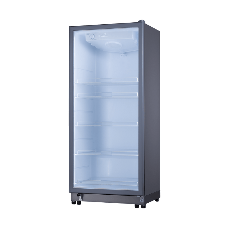 VITRINA VERTICAL 440LT CON 3 NIVELES DE TEMPERATURAS 0 ºC A -6 ºC 76X85X200CM GRIS/-INDURAMA