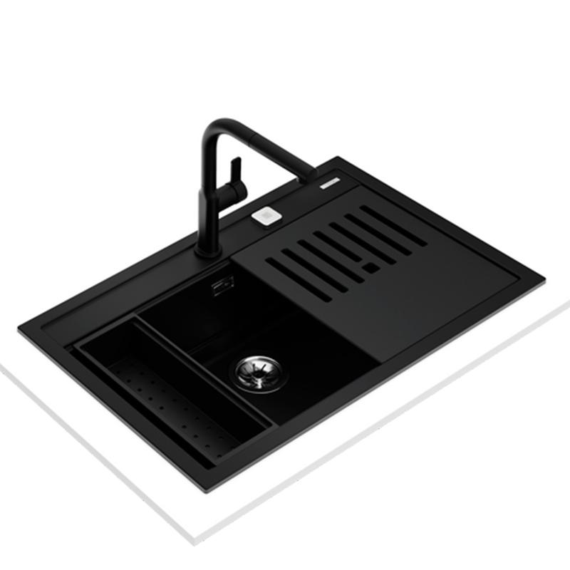 FREGADERO NOVA  1B+CL+CB NEGRO/-TEKA