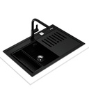 FREGADERO NOVA  1B+CL+CB NEGRO/-TEKA