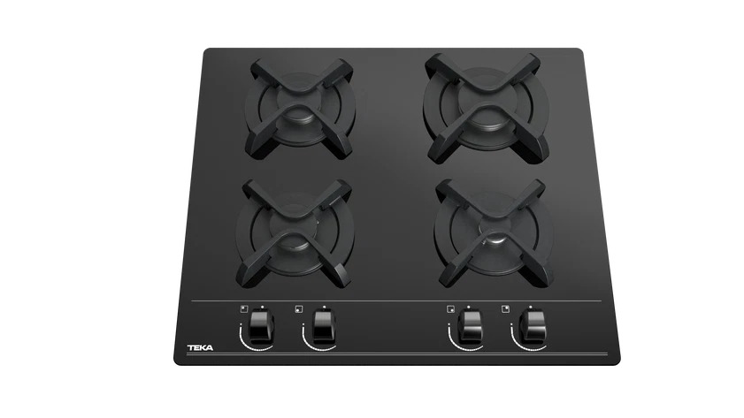 ENCIMERA EMPOTR A/GAS CRISTAL 4Q 60CM POTENCIA 7300W NEGRO/-TEKA