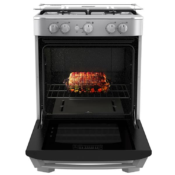 COCINA A GAS 4Q DE 60CM 79.2LT ENCENDIDO ELECTRICO INOX/SILVER -MABE