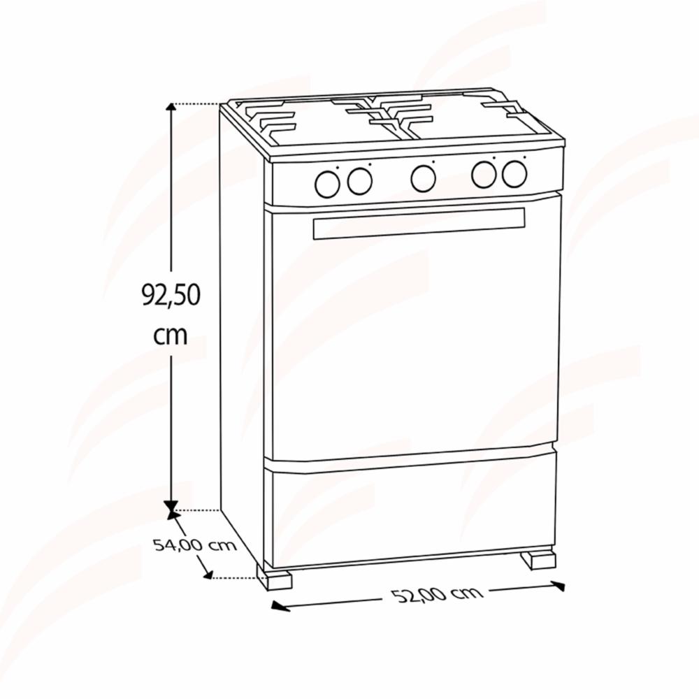 COCINA A GAS 4Q 51CM INOX/-MABE