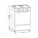 COCINA A GAS 4Q 51CM INOX/-MABE