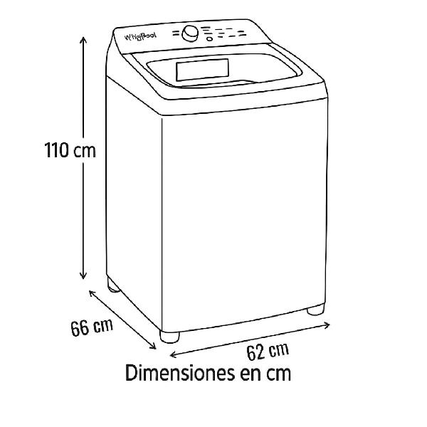 LAVADORA DE CARGA SUPERIOR 20KG C/SMART ACTION BLANCO/-WHIRLPOOL