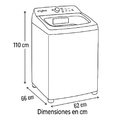 LAVADORA DE CARGA SUPERIOR 20KG C/SMART ACTION BLANCO/-WHIRLPOOL