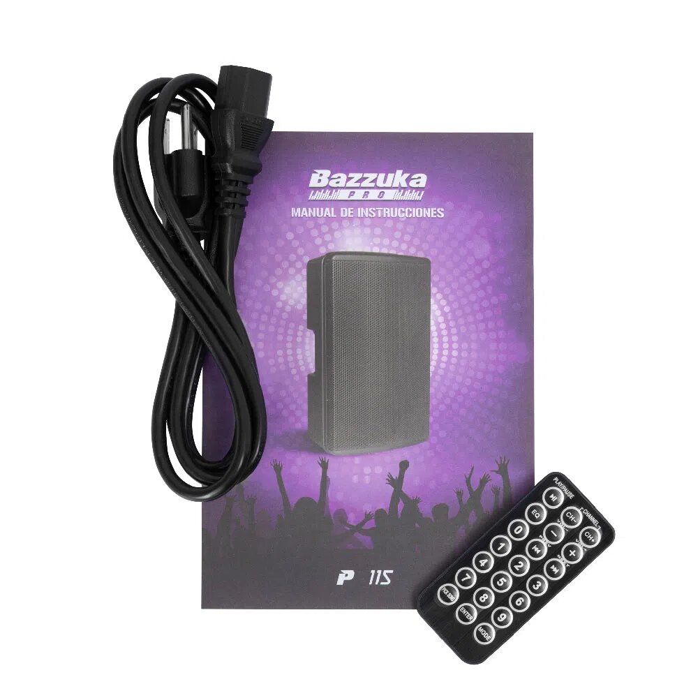 BAZZUKA PARLANTE ACTIVO 15"X 2 SERIE PROFESIONAL MAGNETO 60 OZ / MODELO: BZK P 115