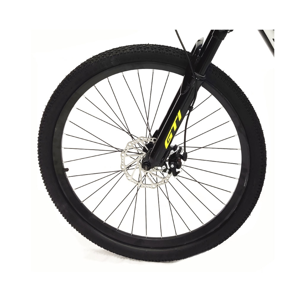BICICLETA GTI ROCKET GM88-1 ARO 26" NEGRO AMARILLO CUADRO ACERO SUSPENSIÓN DELANTERA 21V FRENO DE DISCO