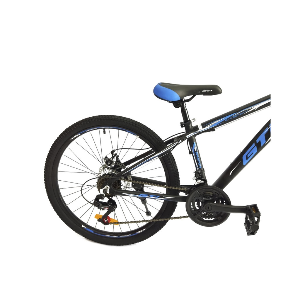 BICICLETA Montañera GTI SNAP Aro 24 Cuadro de Aluminio. (Negro-Azul).