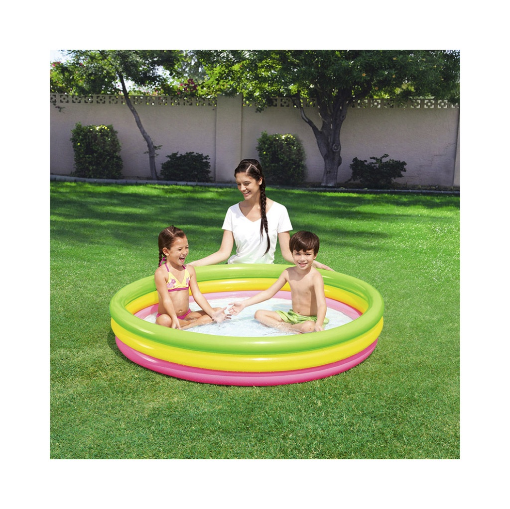 PISCINA INFLABLE ACOLCHONADA 1.52X30CM - ALESSA
