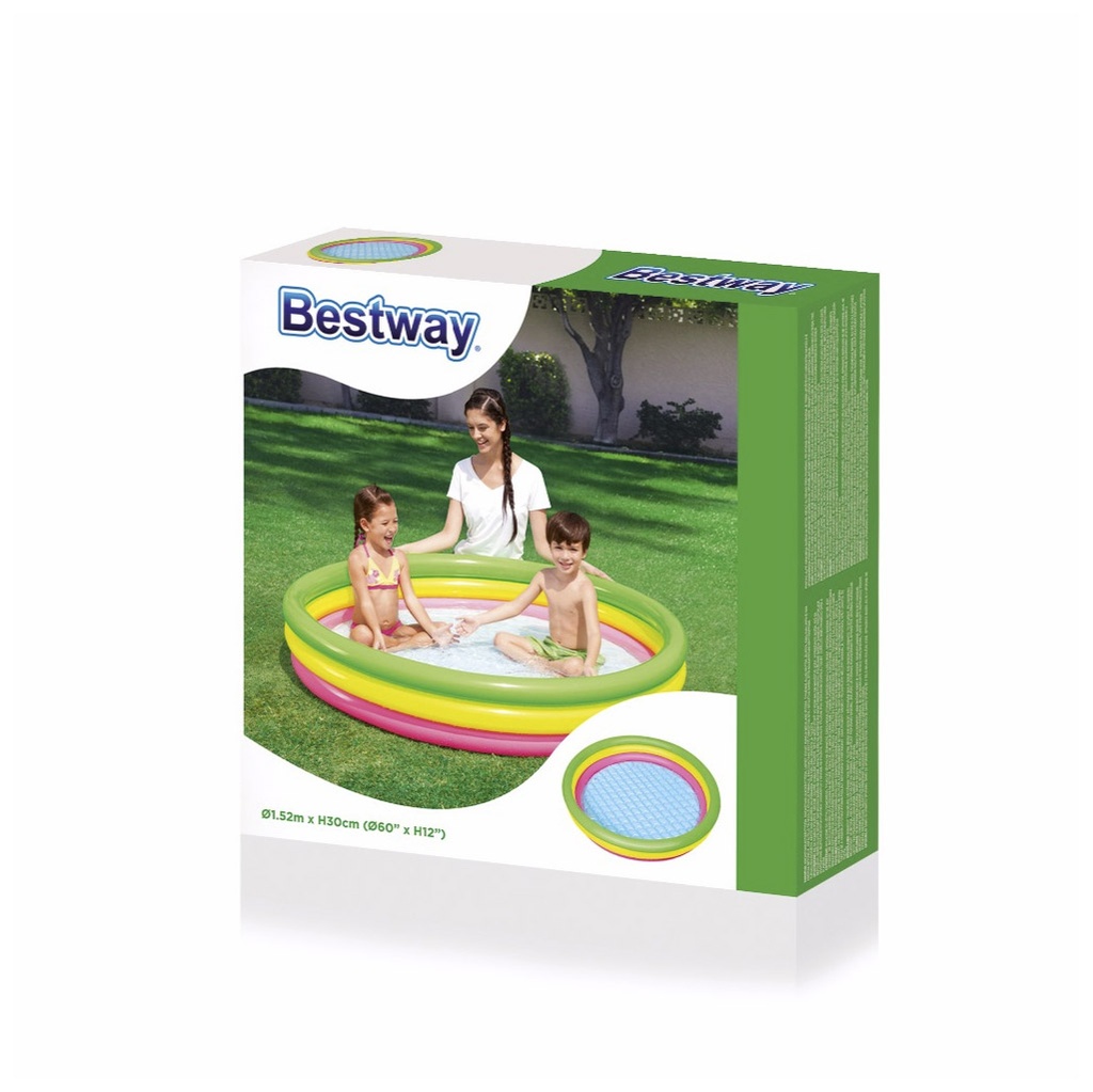 PISCINA INFLABLE ACOLCHONADA 1.52X30CM - ALESSA