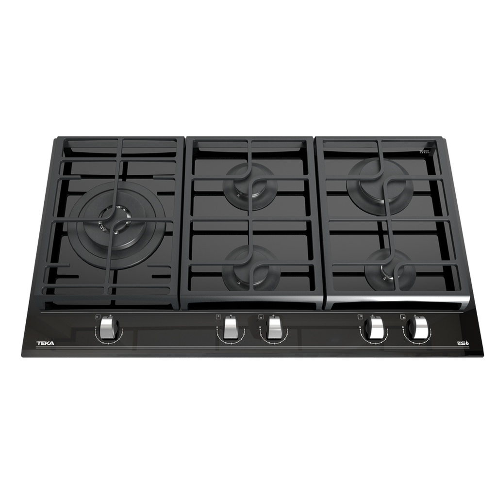 ENCIMERA EMPOTR A/GAS CRISTAL 5Q 90CM NEGRO GZC 95320 XBB - TEKA