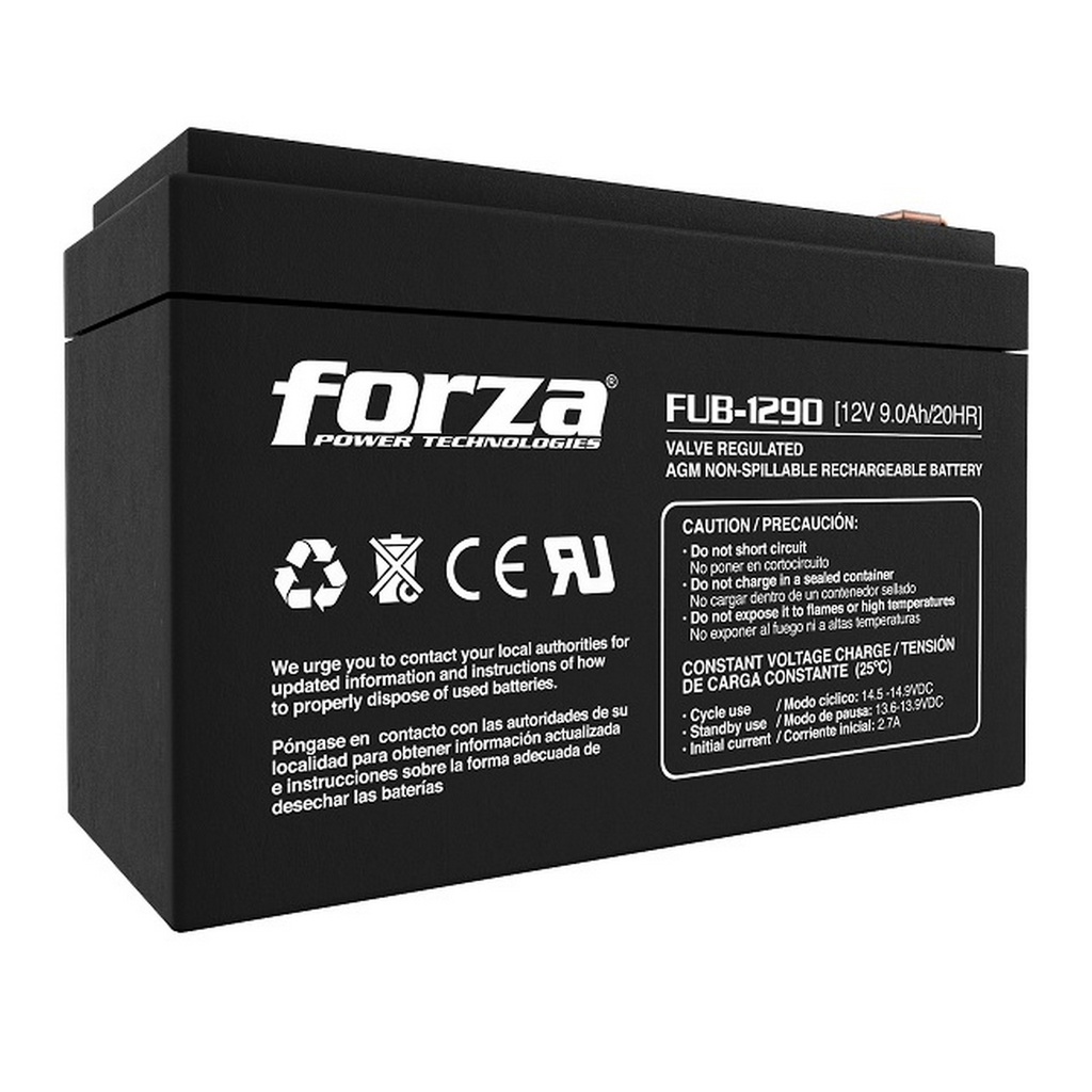 REGULADOR UPS BATERIA RECARG 12V NEGRO - FORZA