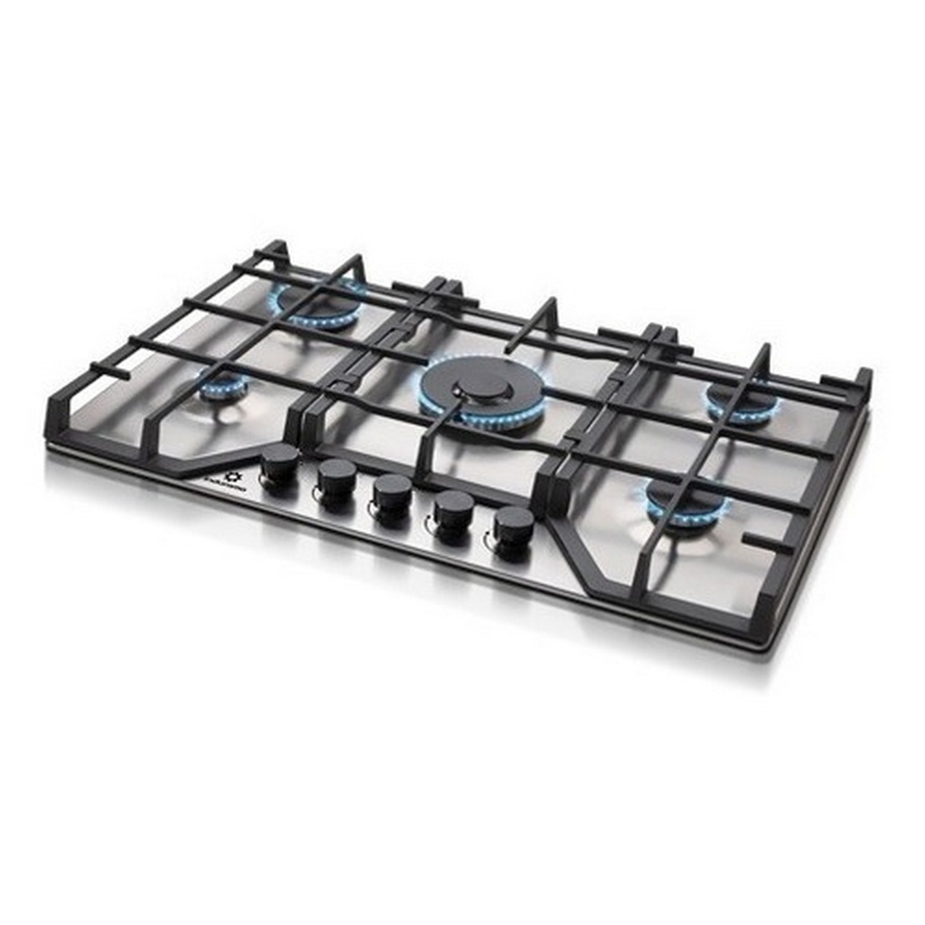 ENCIMERA A/GAS 5Q 75CM INOX/-INDURAMA