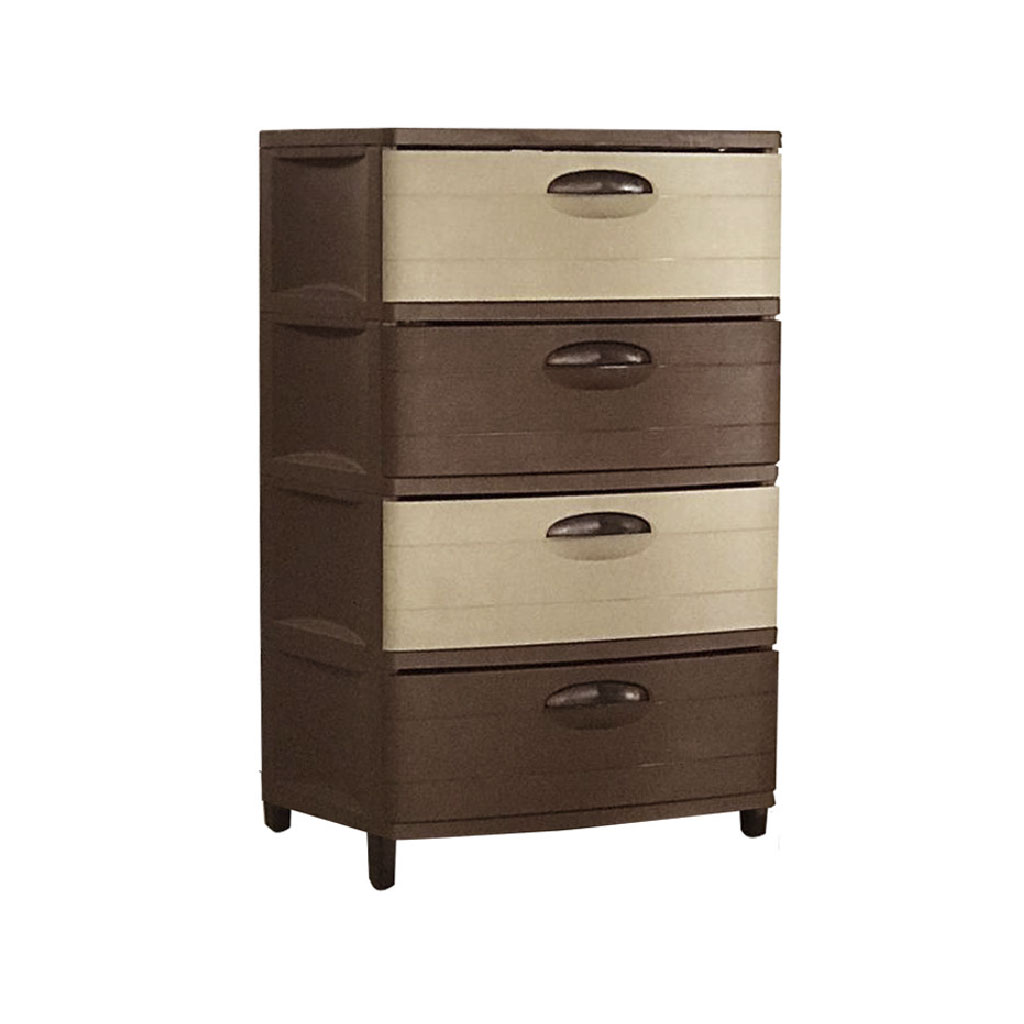 CAJONERA SUPER MADEIRA 4 PISOS BEIGE PICA