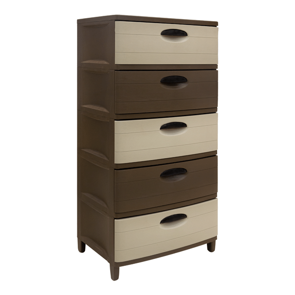 CAJONERA SUPER MADEIRA 5 PISOS BEIGE