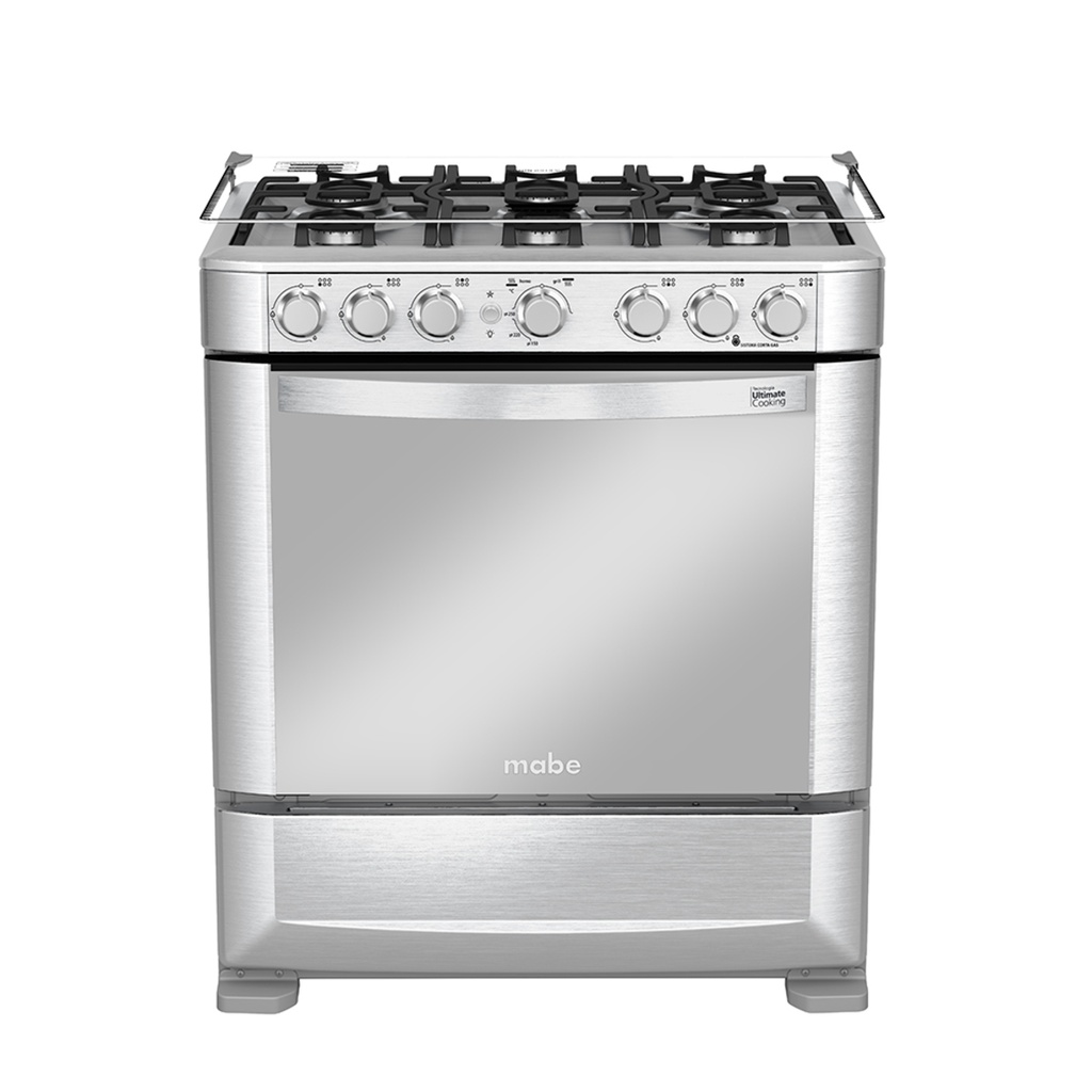 COCINA A GAS 6Q ENC/ELEC C/T  55.6X76X94.5CM INOX - MABE