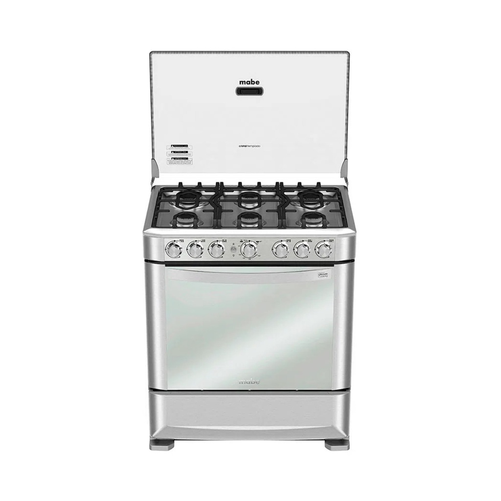 COCINA A/GAS ENC/ELEC C/T 6Q  INOX - MABE