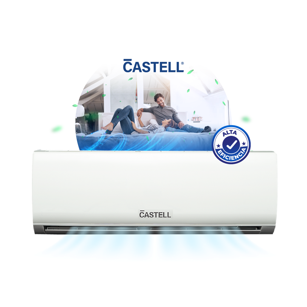AIRE ACONDICIONADO ALTA EFICIENCIA  SPLIT 24MIL BTU R410A PANL 156 -CASTELL CS-24C2A