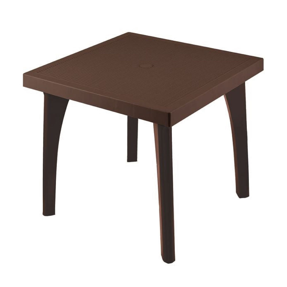 MESA PLASTICA RATAN GLAMOUR CUADRADA CAFE/-PICA