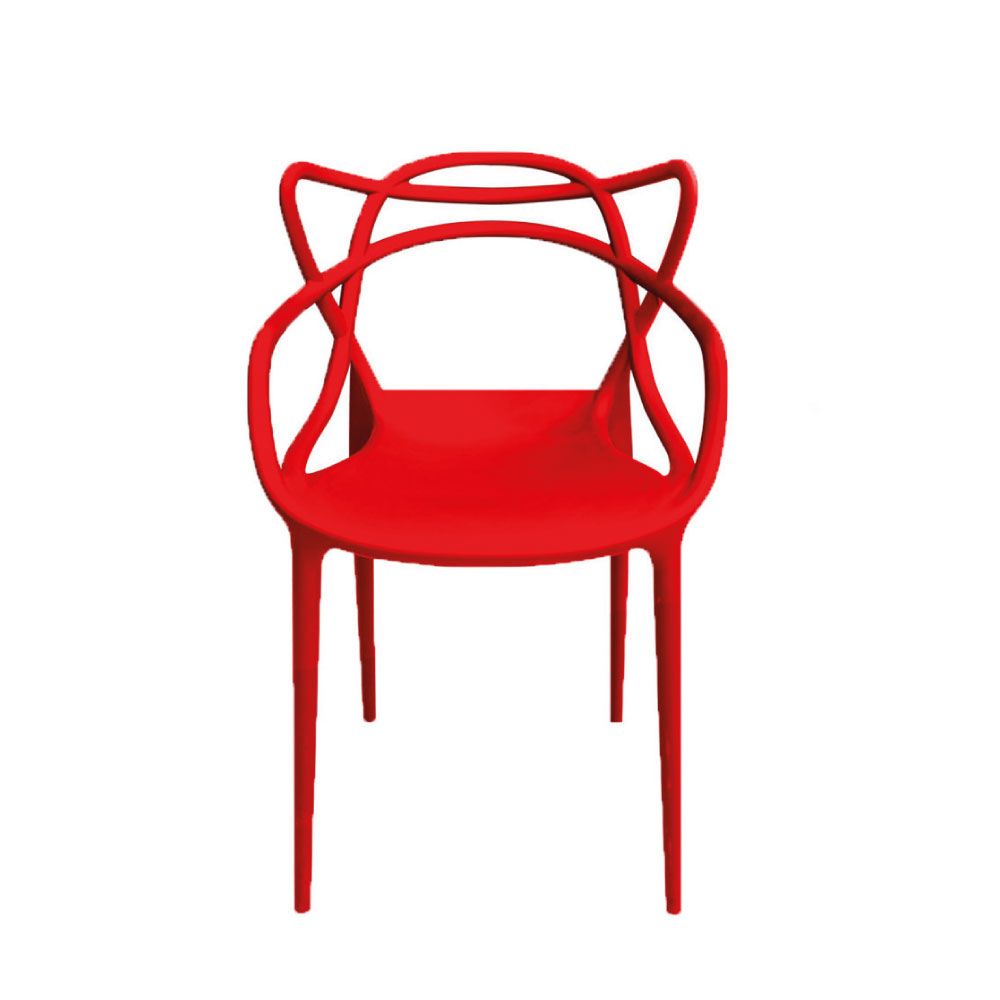 SILLA ART SIDNEY CON BRAZOS ROJO/-PICA
