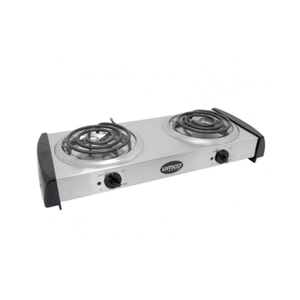 COCINETA ELEC 1500W 2Q INOX - UMCO