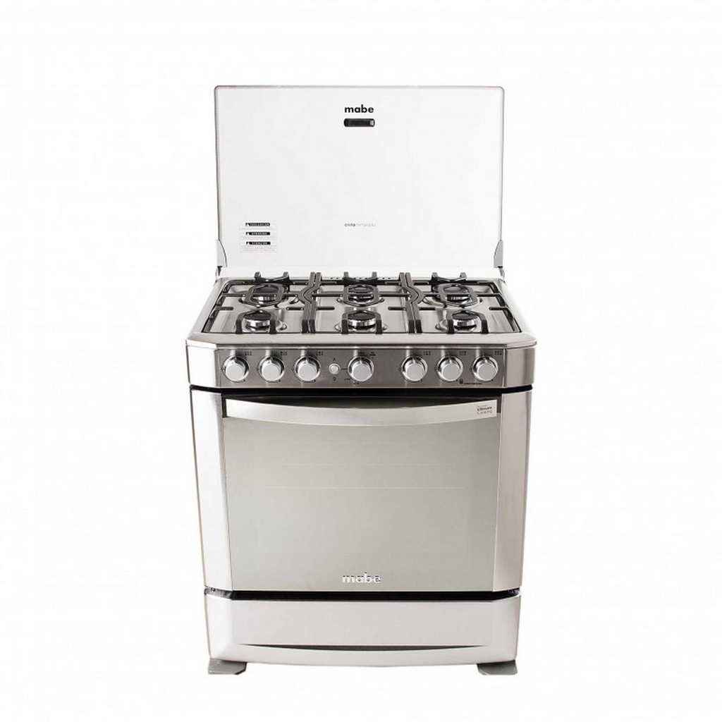 COCINA A GAS 76CM ENC/ELEC 6Q 60X76X93CM INOX/-MABE