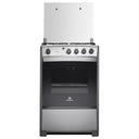 COCINA A GAS DE 4Q 24" HOME PARRILLA FUNDIDA V.110V/50HZ  GRIS/INOX -INDURAMA