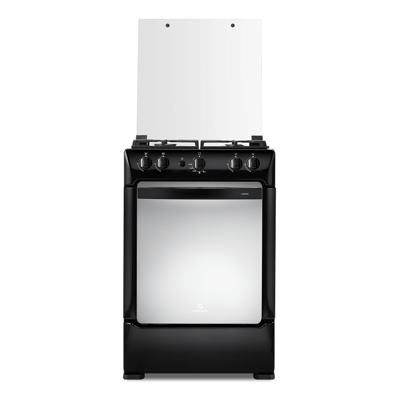 COCINA DE 4Q 24" TERMOPRESION TABLERO DE ACERO INOXCIDABLE NEGRO/-INDURAMA