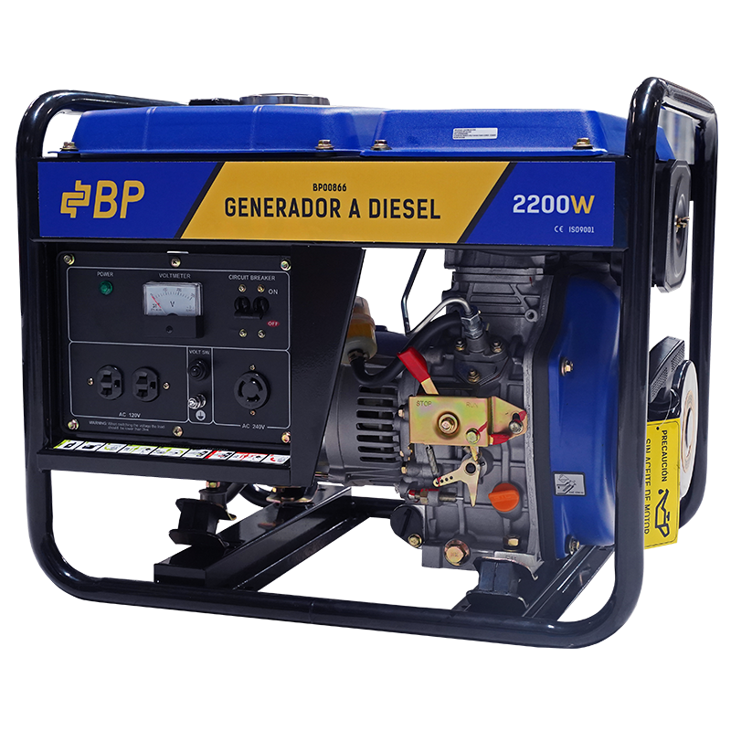 GENERADOR A DIESEL BP A 2200W 4T ENCENDIDO MANUAL 3000RPM 2 SALDAS 110V/1 220V