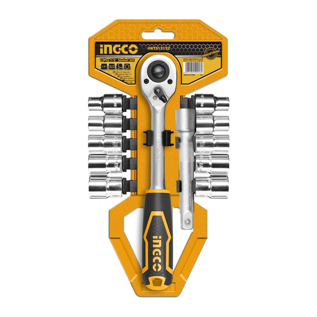 JGO DE DADOS 12 PCS 1/2" -INGCO HKTS12122
