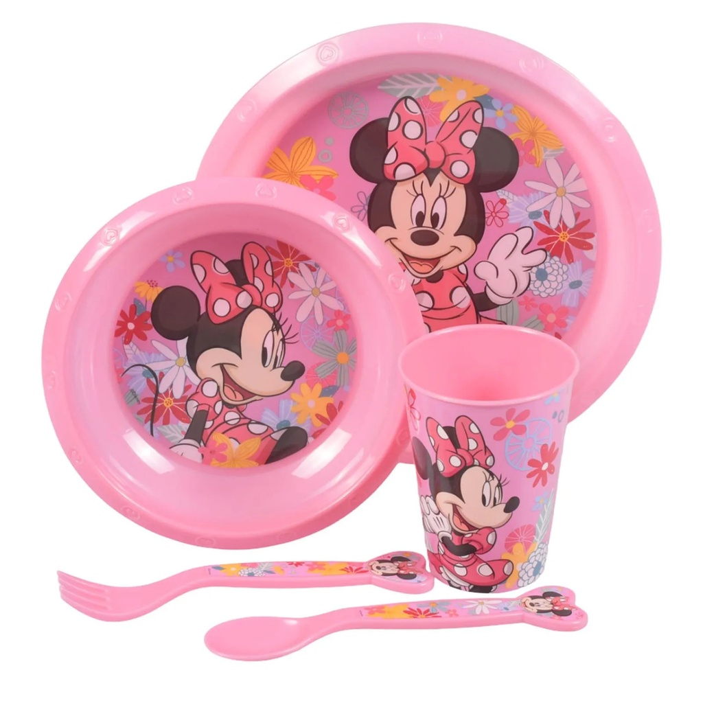 JUGUETE VAJILLA INFANTIL MINNIE MOUSE SPRING LOOK 5PZA