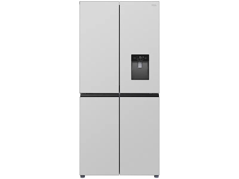 REFRIGERADORA 460LT CROSS DOOR INVERSOR ECOLOGICO PLATEADO-TCL