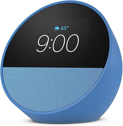 PARLANTE ECHO SPOT 2.8" RELOJ ALARMA ALEXA AZUL/AMAZON