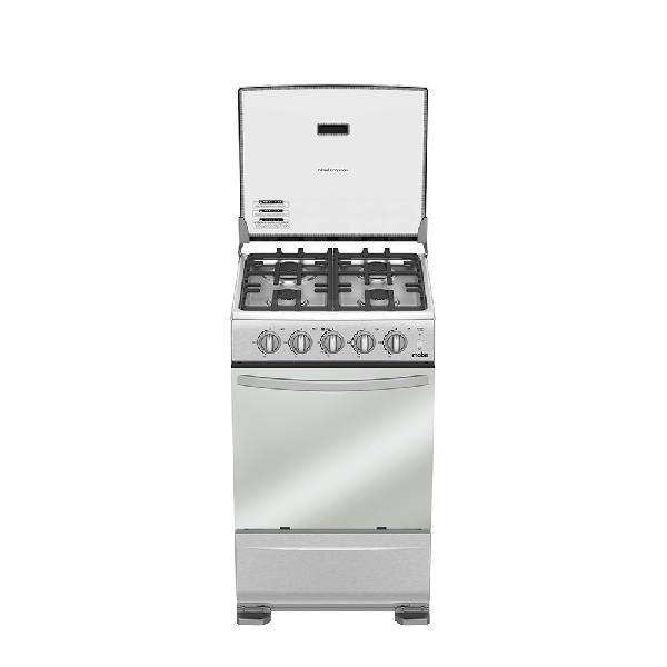 Cocina a gas Mabe  4 quemadores, 52 cm color acero inoxidable, Parrilla hierro fundido