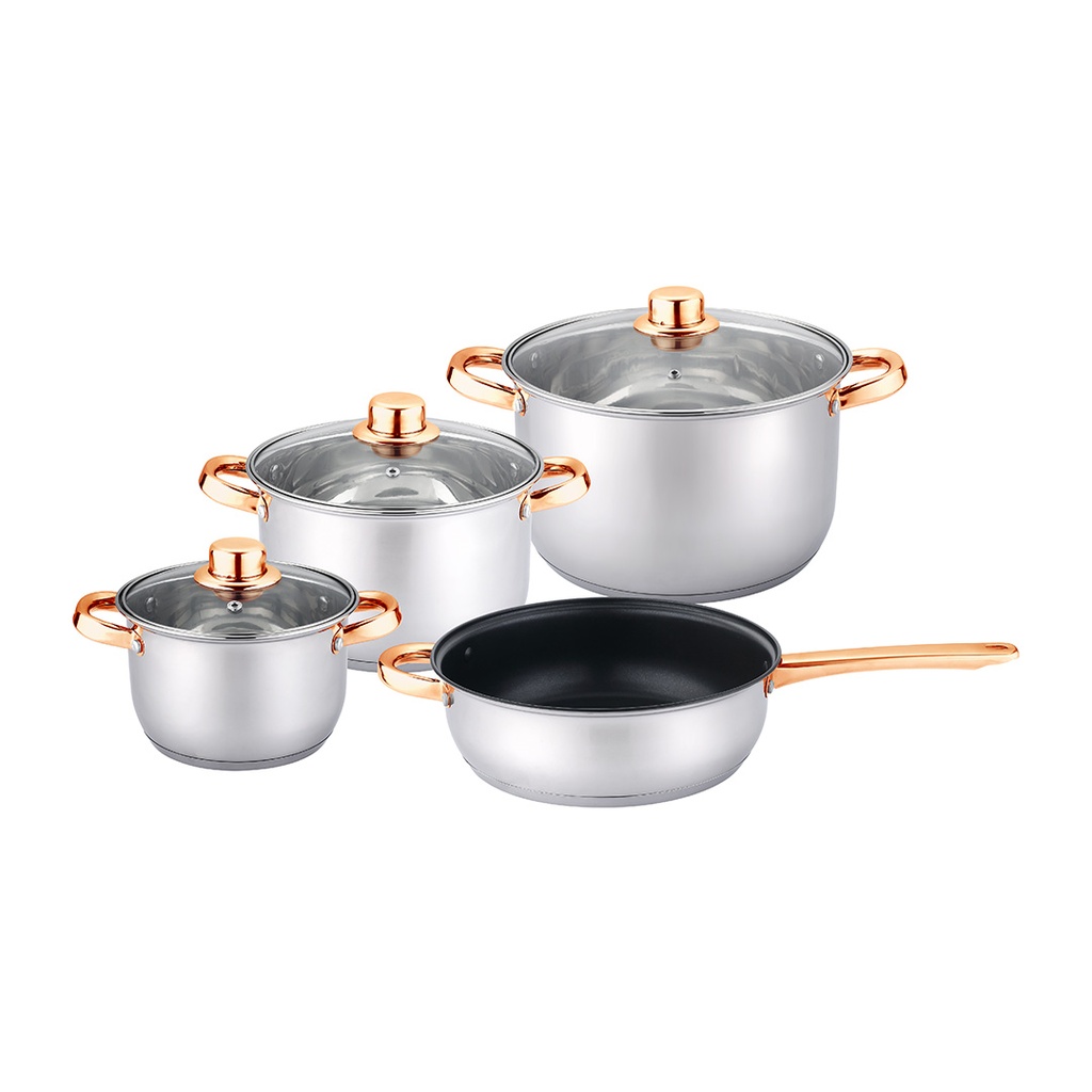 JUEGO DE OLLAS A INDUCCION, GAS Y ELECTRICA 7PZA  -CASTELL