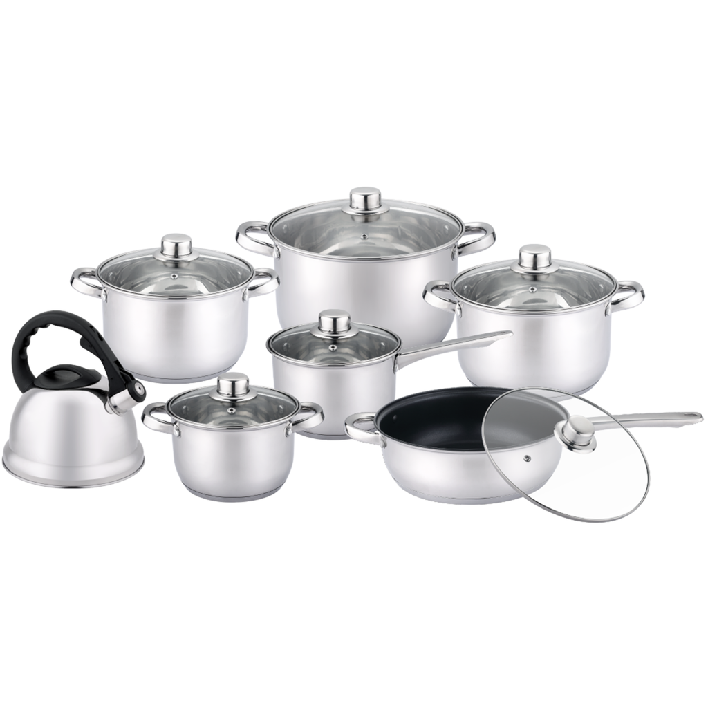 JUEGO DE OLLAS DE INDUCCION A GAS Y ELECTRICA 13 PZA  -CASTELL