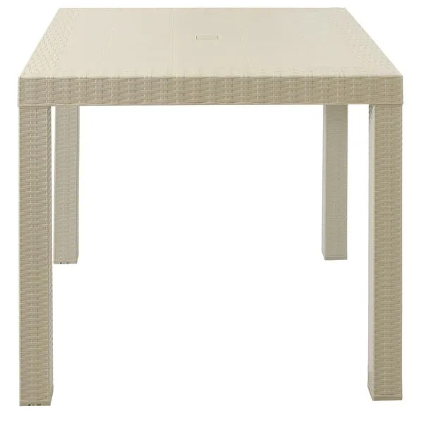 MESA RATAN CUADRADA BEIGE/-PICA