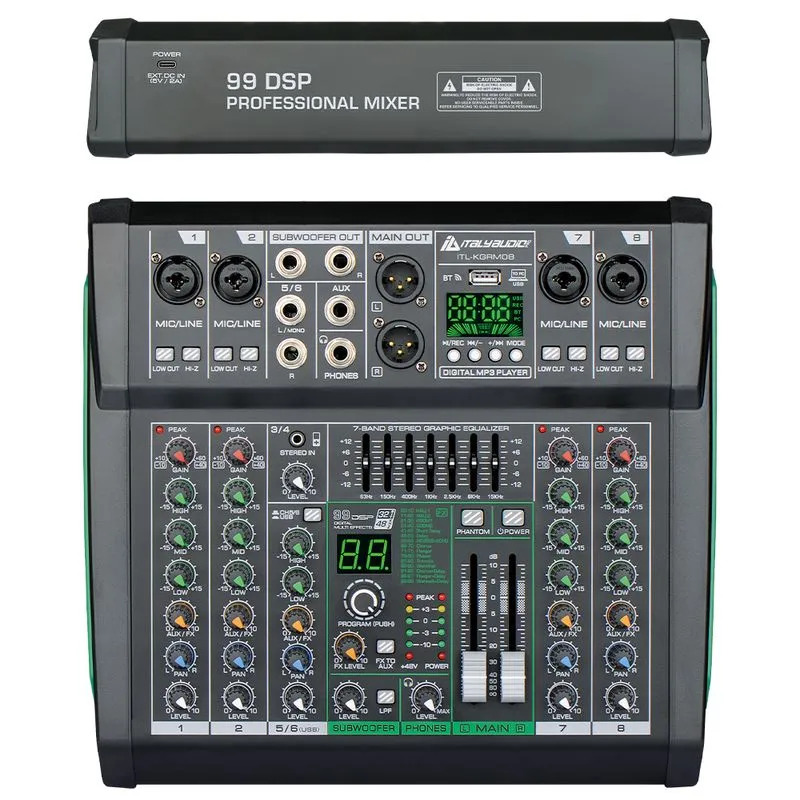 CONSOLA AUDIO DIGITAL 8 CANALES 99 DSP NEGRO/-ITALY