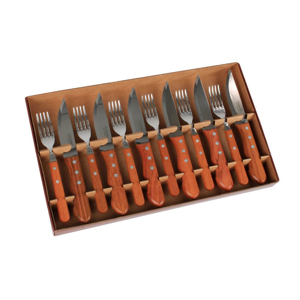 CUCHILLO/TENEDOR P/ASADO JGO -TRAMONTINA