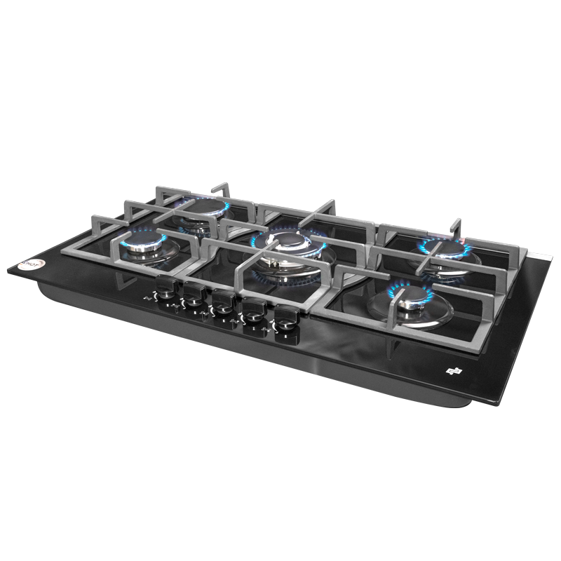 ENCIMERA MUNICH II 5Q VIDRIO TEMPLADO NEGRO BP