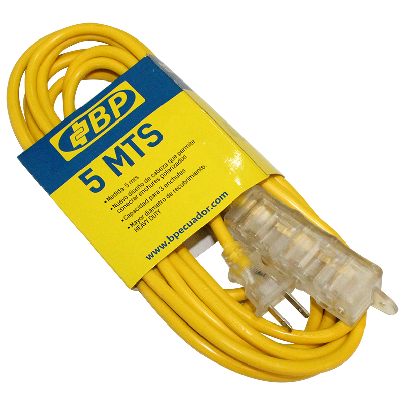 EXTENSION DE 5 MTS 3 TOMAS AMARILLO/-BP