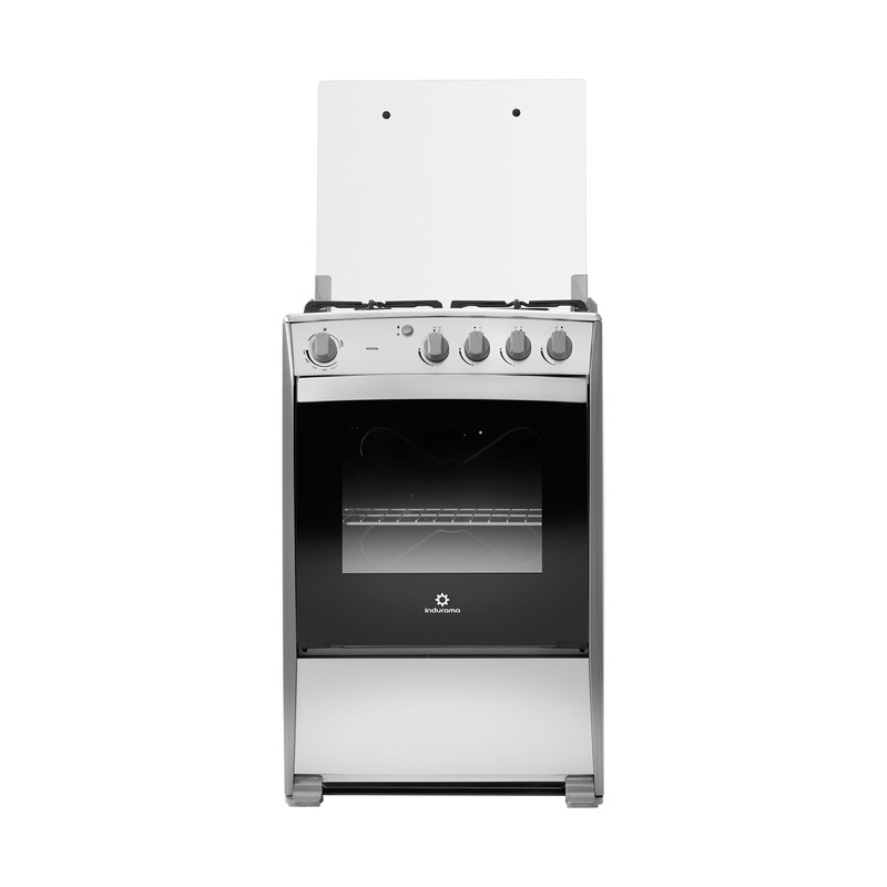 COCINA GRILL A GAS 4Q 24" CON HORNO 58X60X94CM CROMA/-INDURAMA